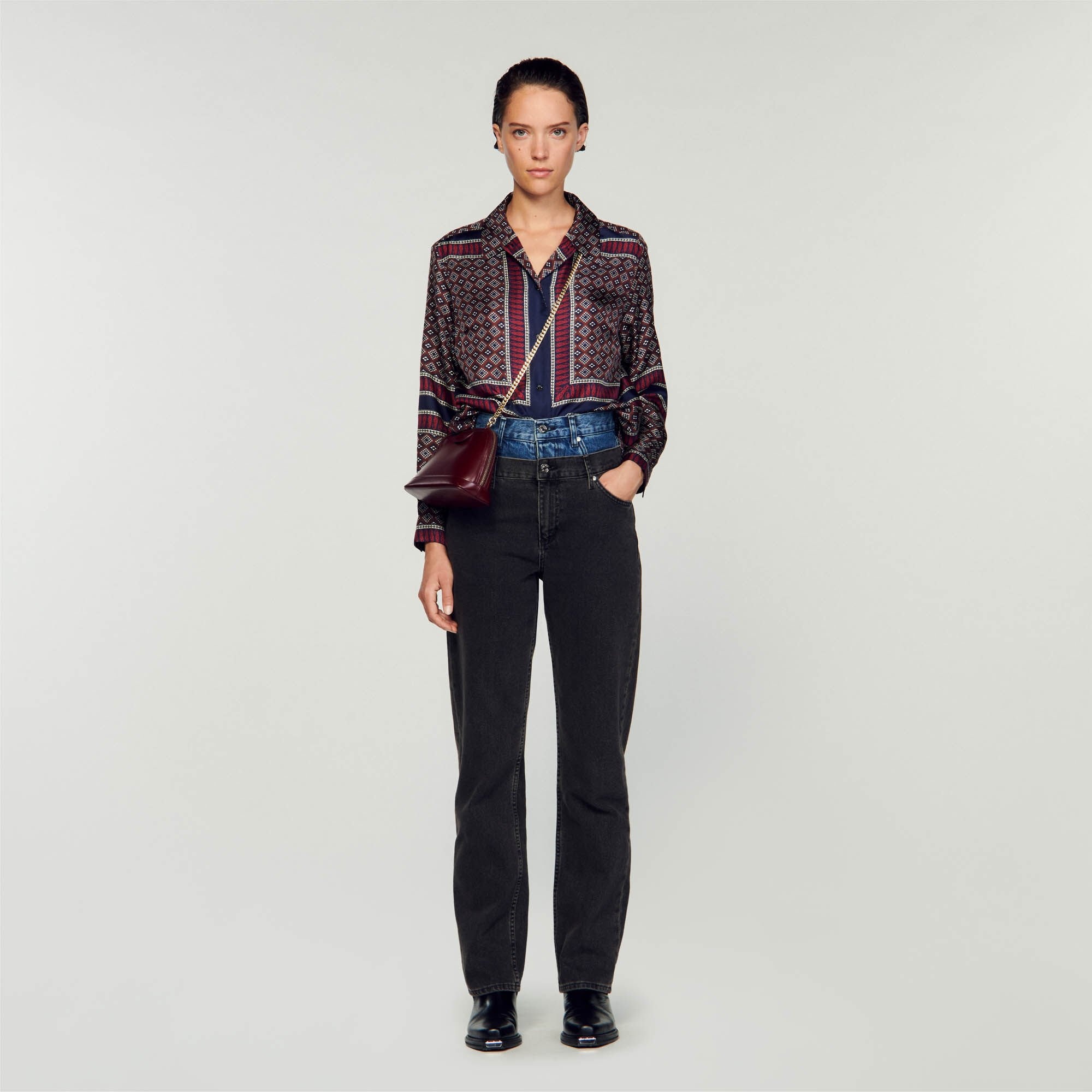 PATTERNED SILK SHIRT - 2