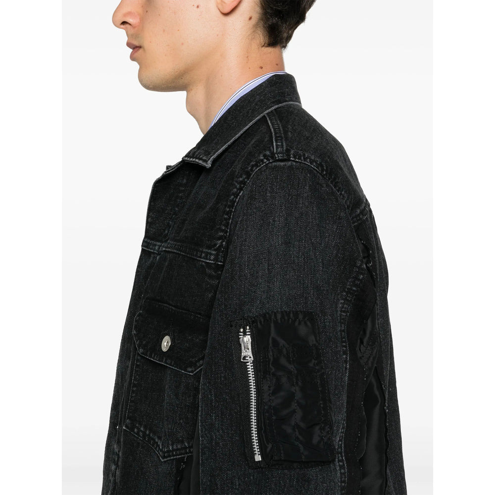 Sacai Black Jackets - Denim Jackets Men - 2