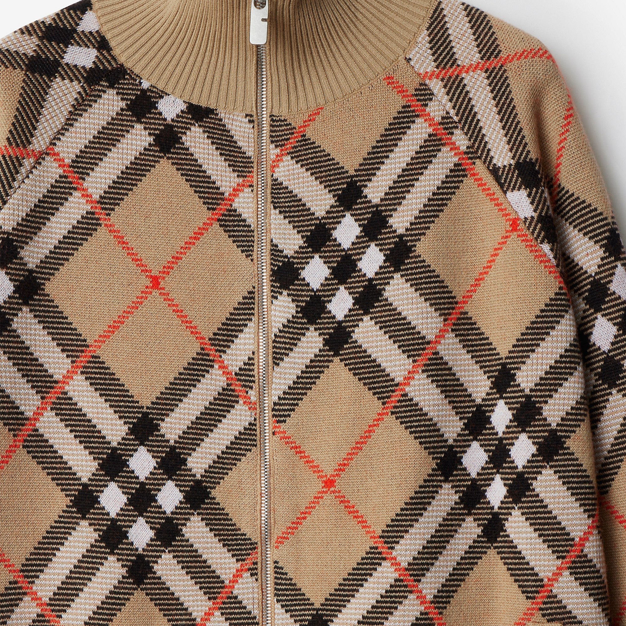 Check Wool Mohair Blend Jacket - 5