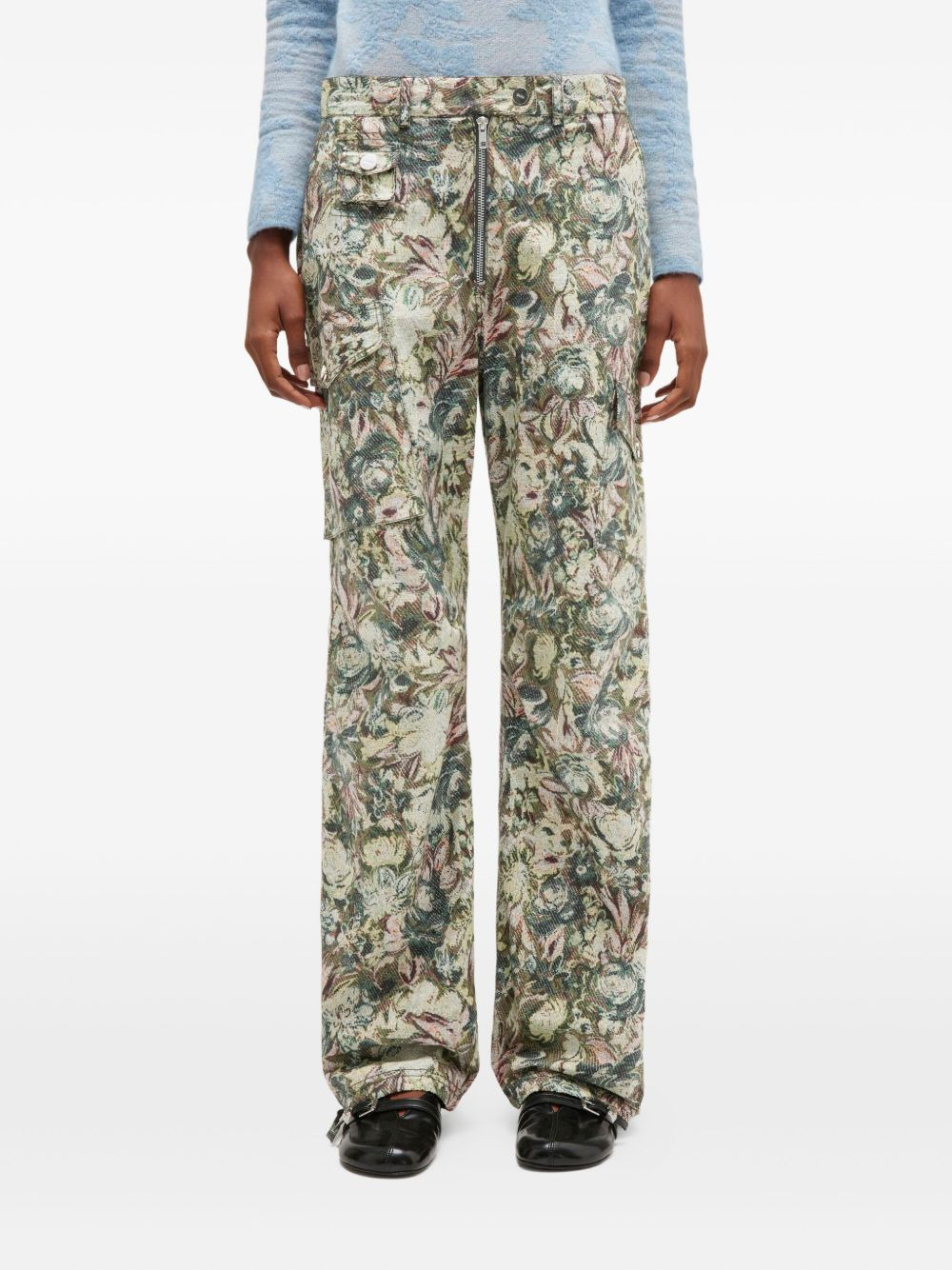 floral-print trousers - 3