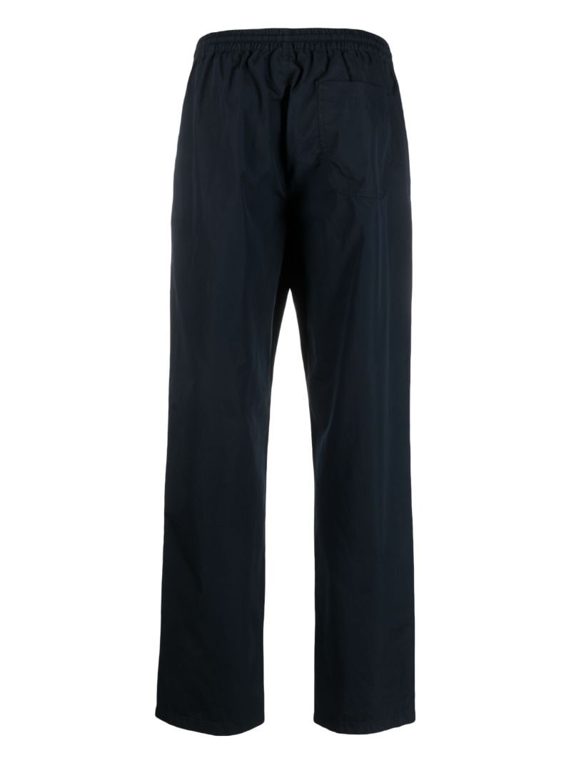 elasticated-waistband straight-leg trousers - 2