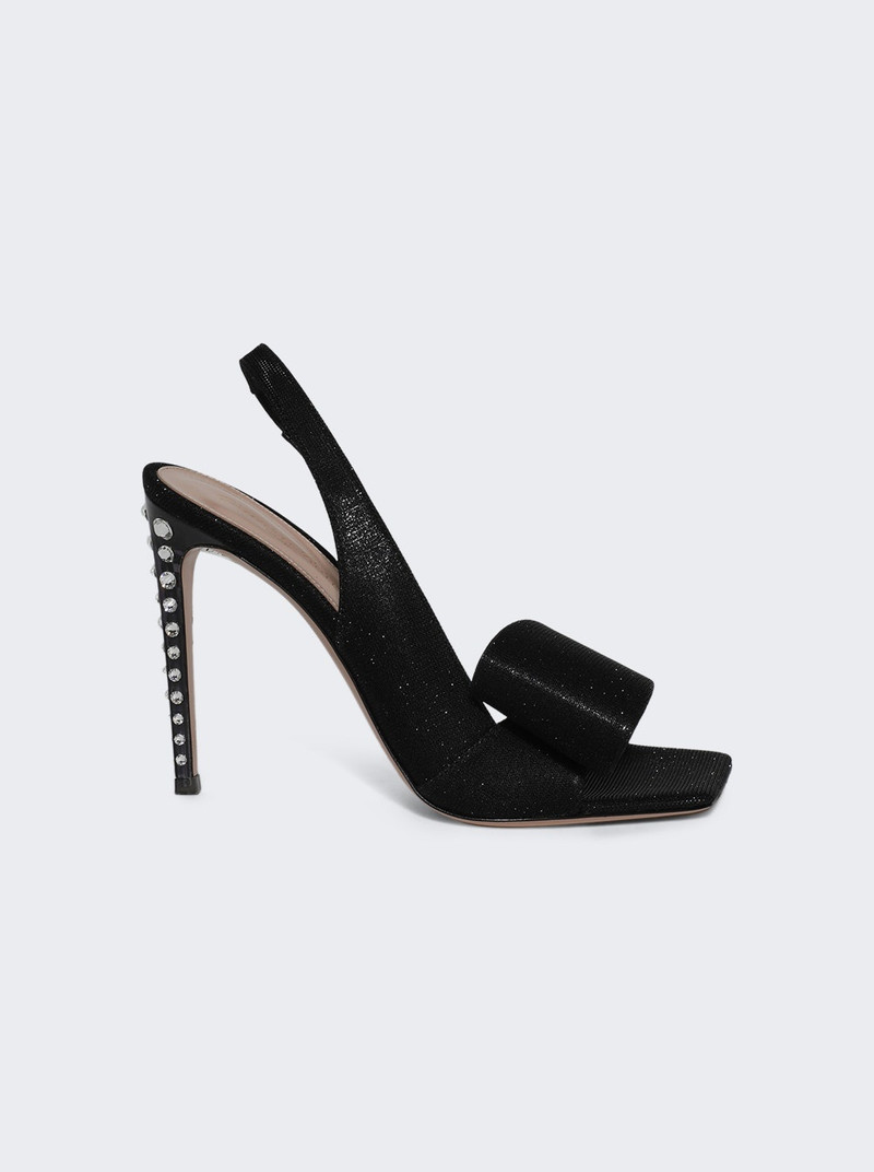 Flash Bow Slingback Sandals Black 1
