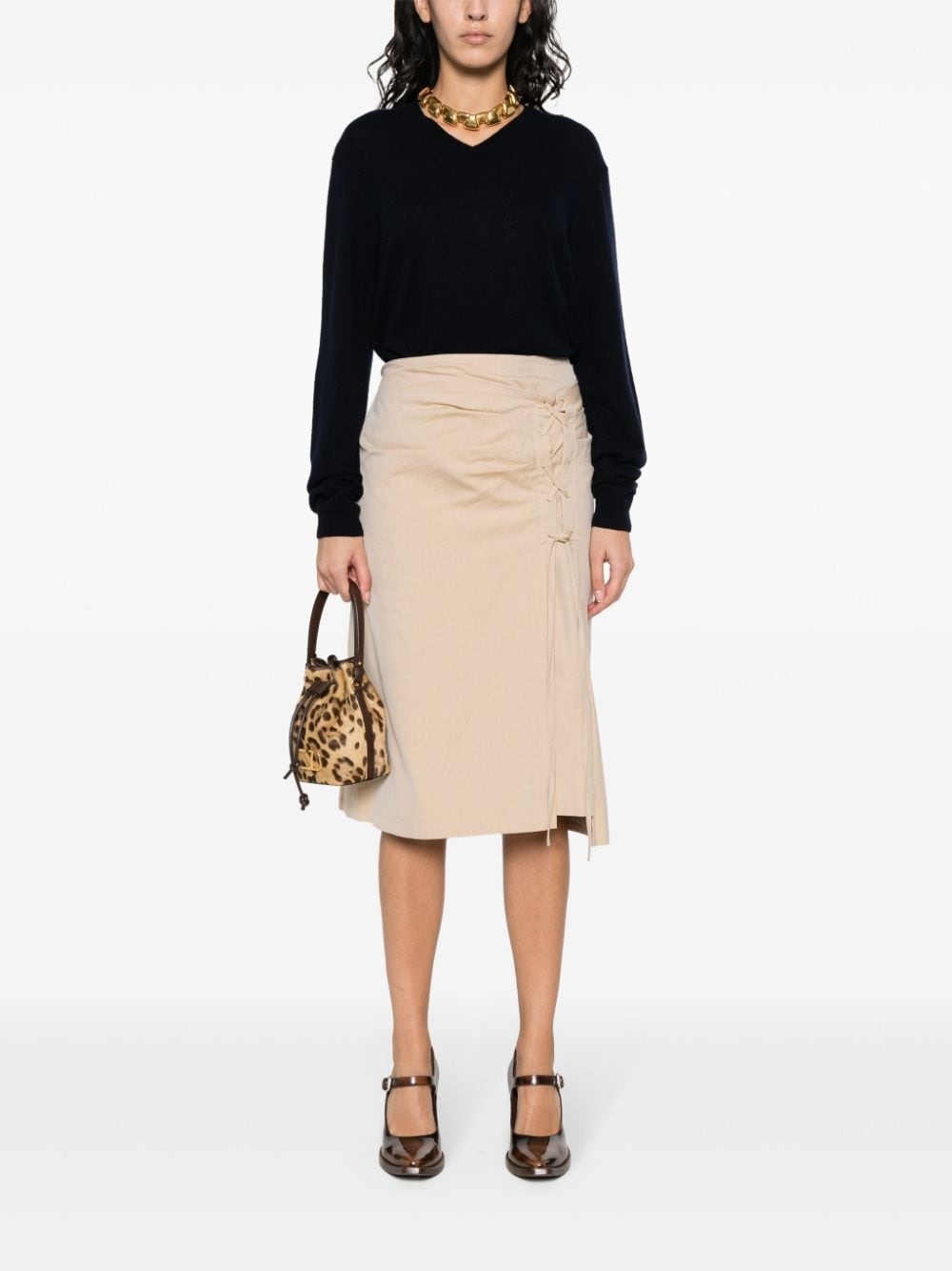 V-neck knitted jumper - 2