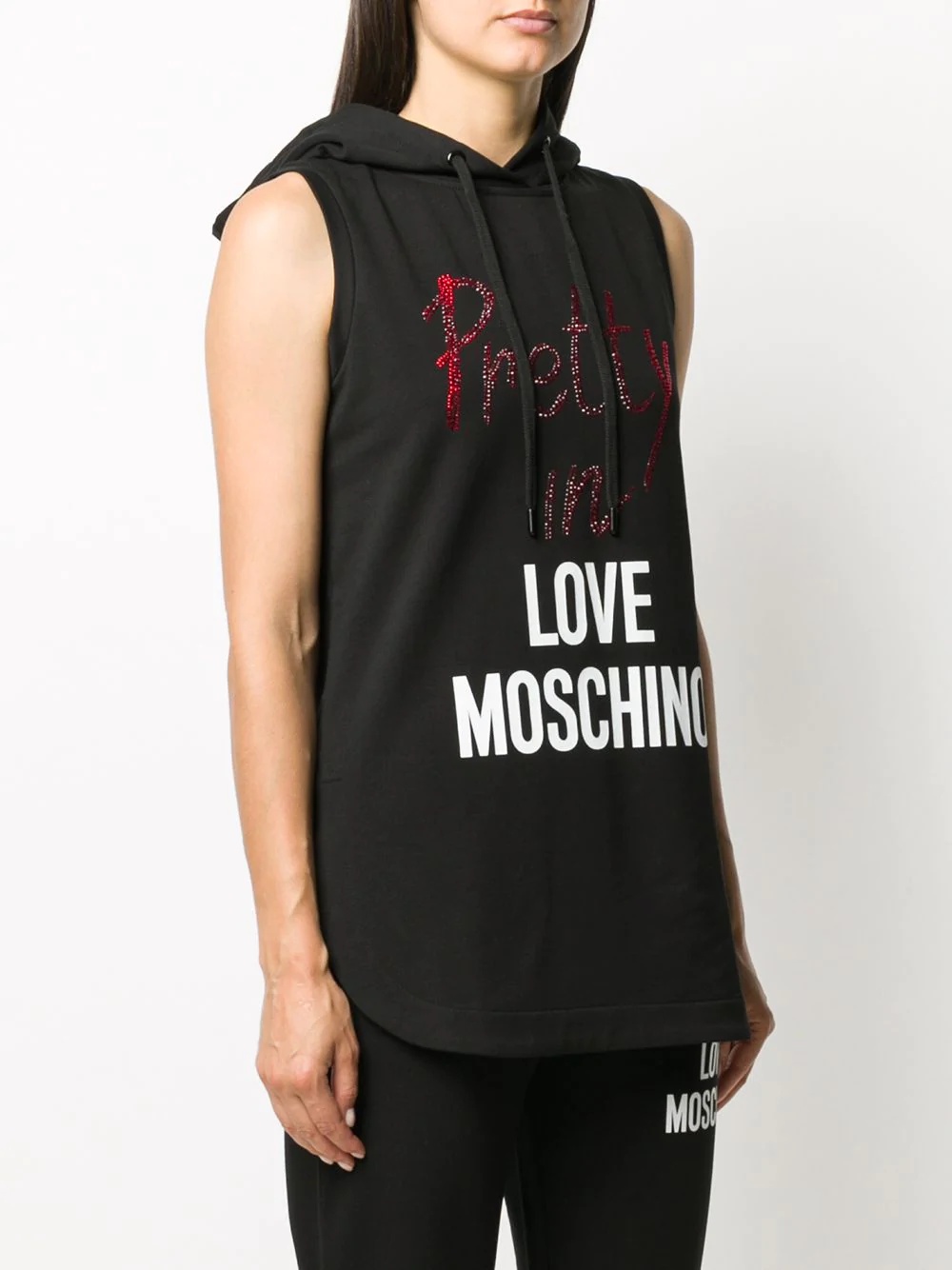 hooded logo tank top - 3