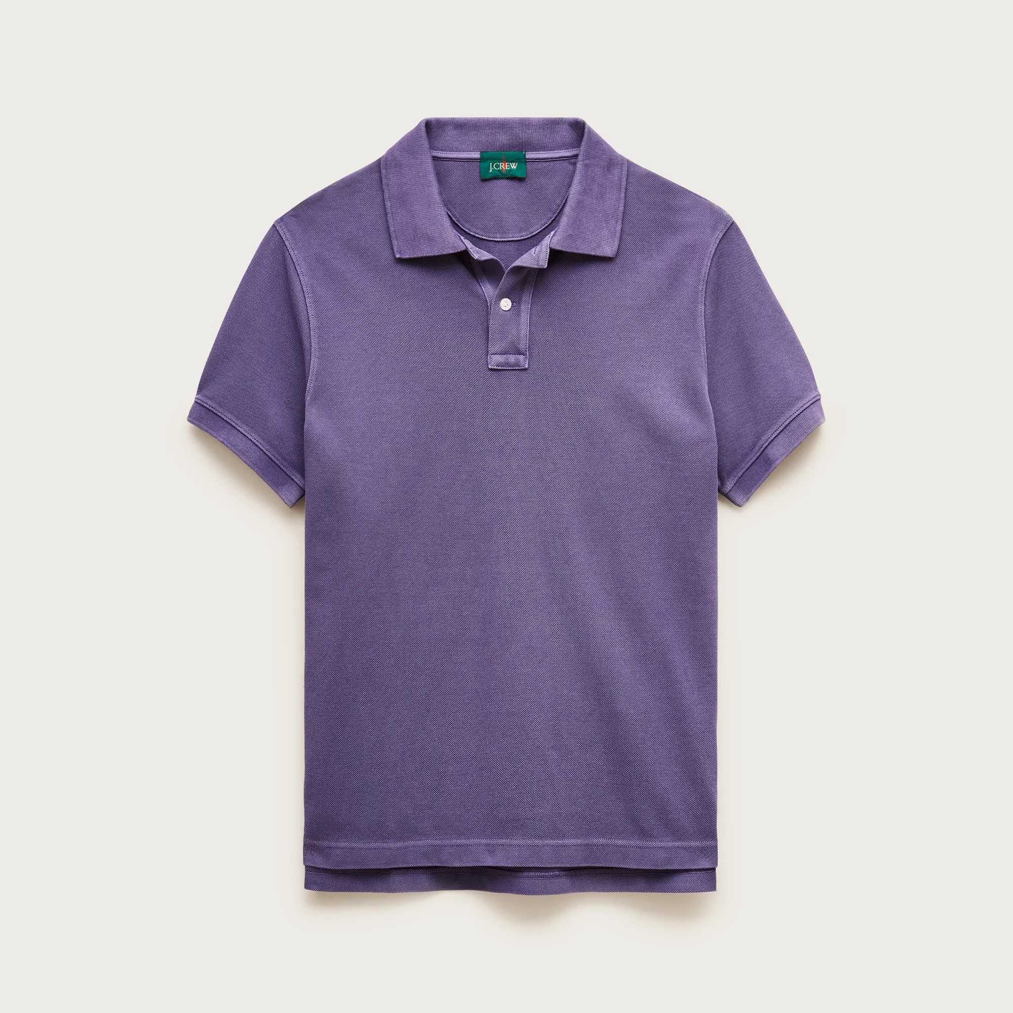Washed piqué polo shirt - 1