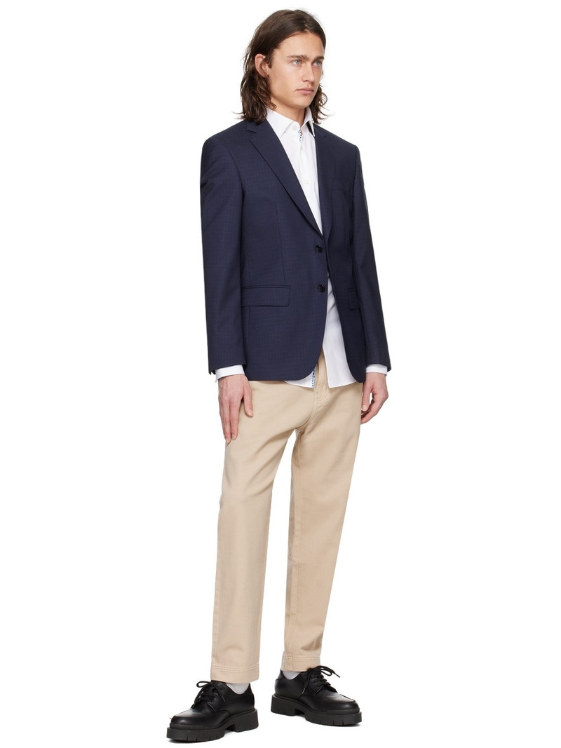HUGO White Spread Collar Shirt outlook