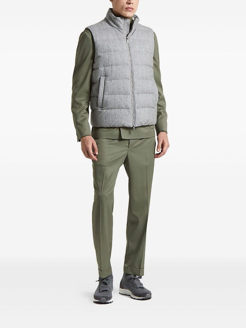 pinstripe quilted gilet 3