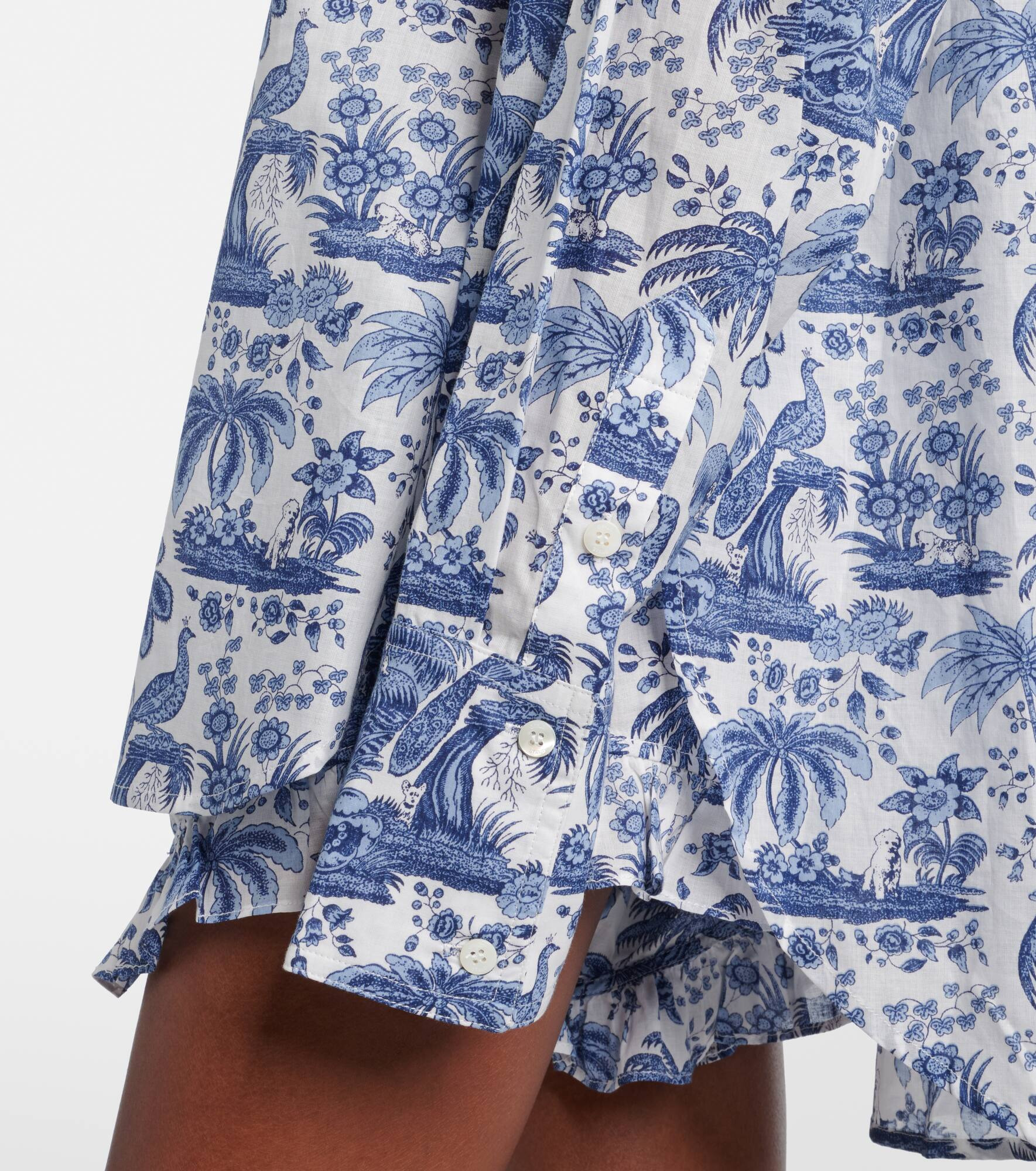 Printed cotton voile shirt - 5