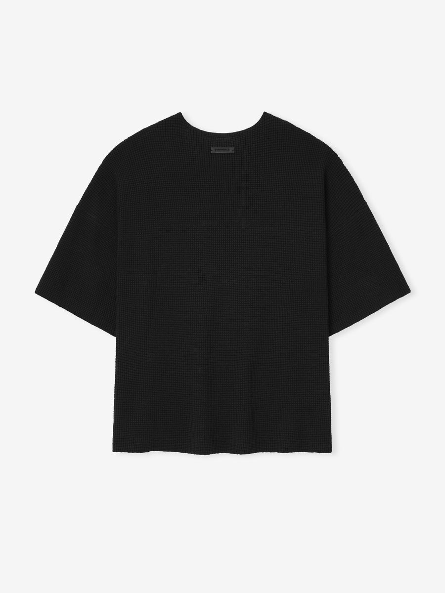Waffle Short Sleeve Sweater - 3