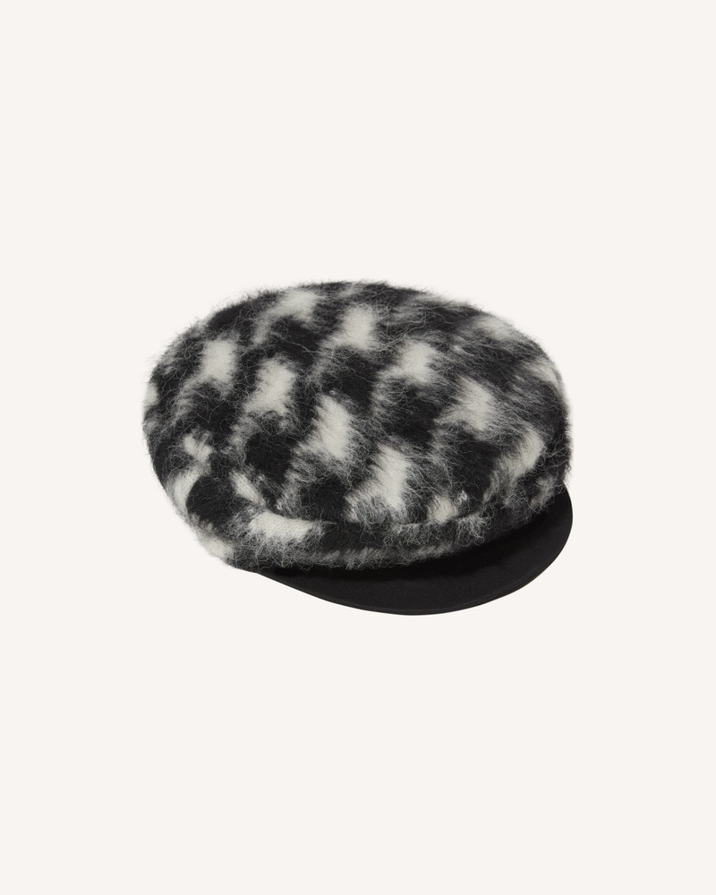 Houndstooth Mohair Captain Hat 1