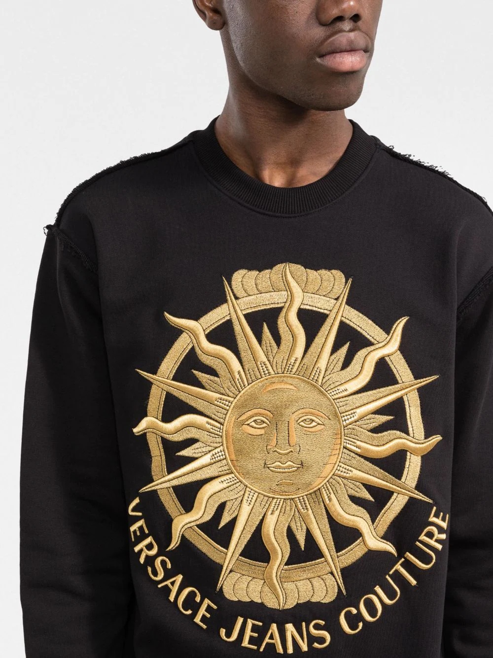 Medusa embroidery crew-neck sweatshirt - 5