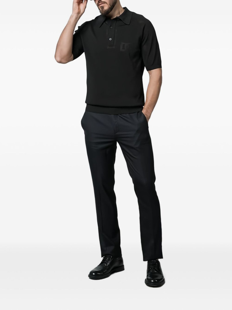 Dolce & Gabbana raglan-sleeve mesh-panel polo shirt outlook