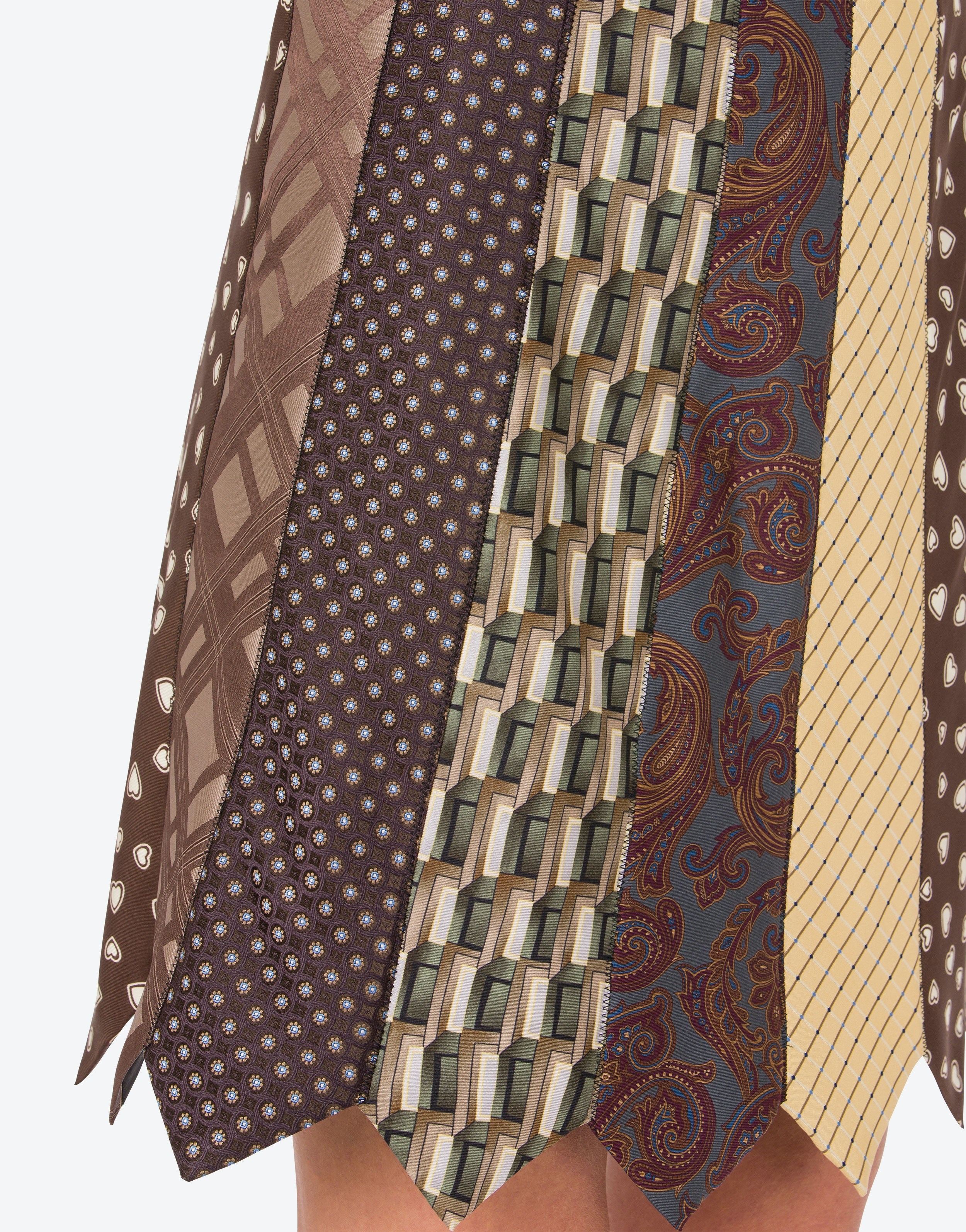 TIE PATCHWORK SKIRT - 4