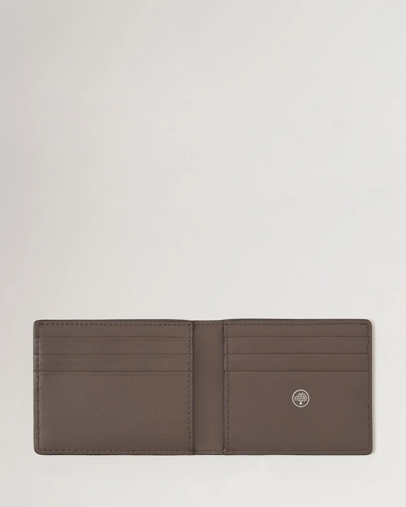 Mulberry Farringdon Compact Bifold Wallet Taupe Brown Small Pebble Grain outlook