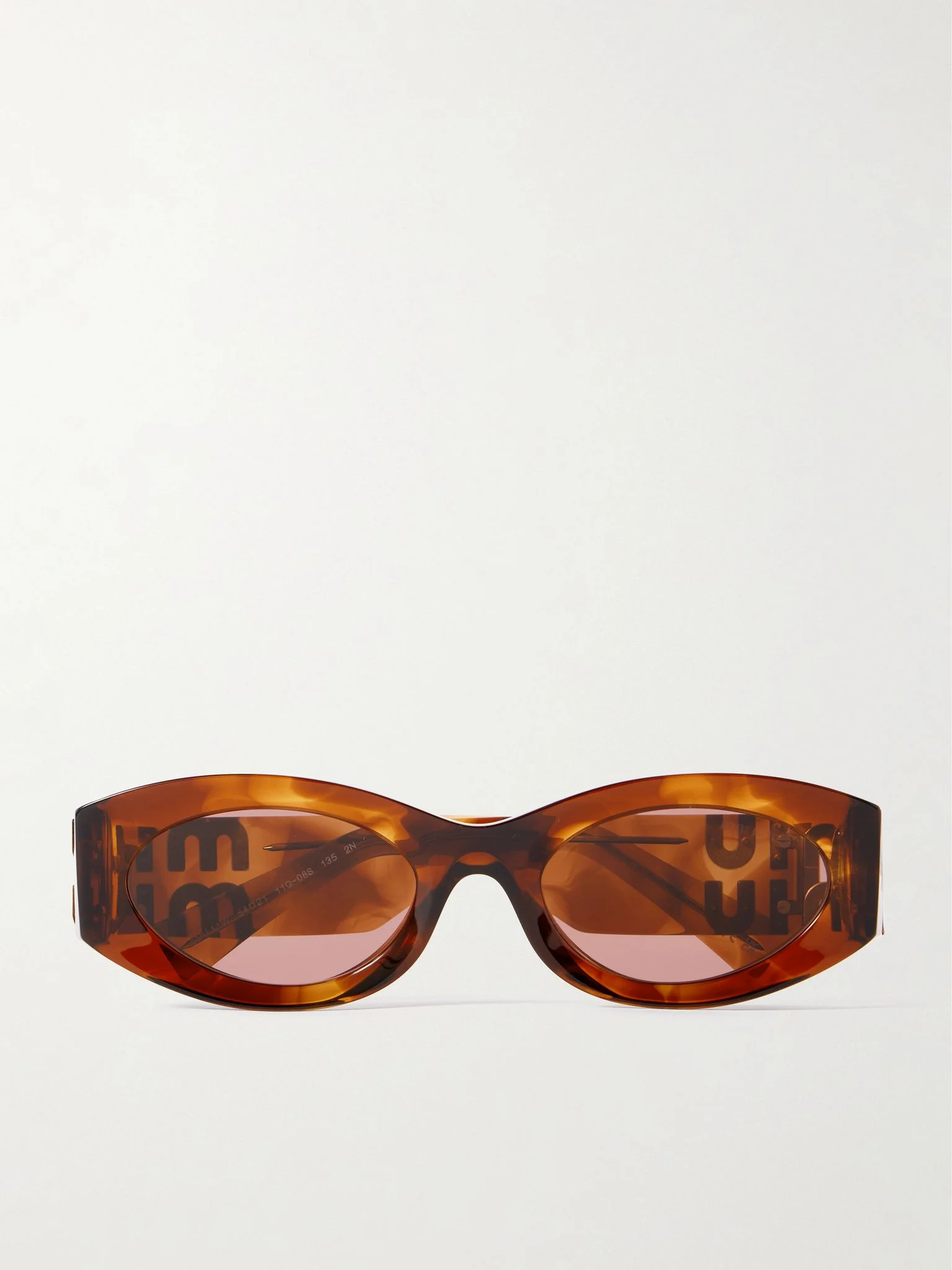 Glimpse oval-frame tortoiseshell acetate sunglasses Tortoiseshell - 1