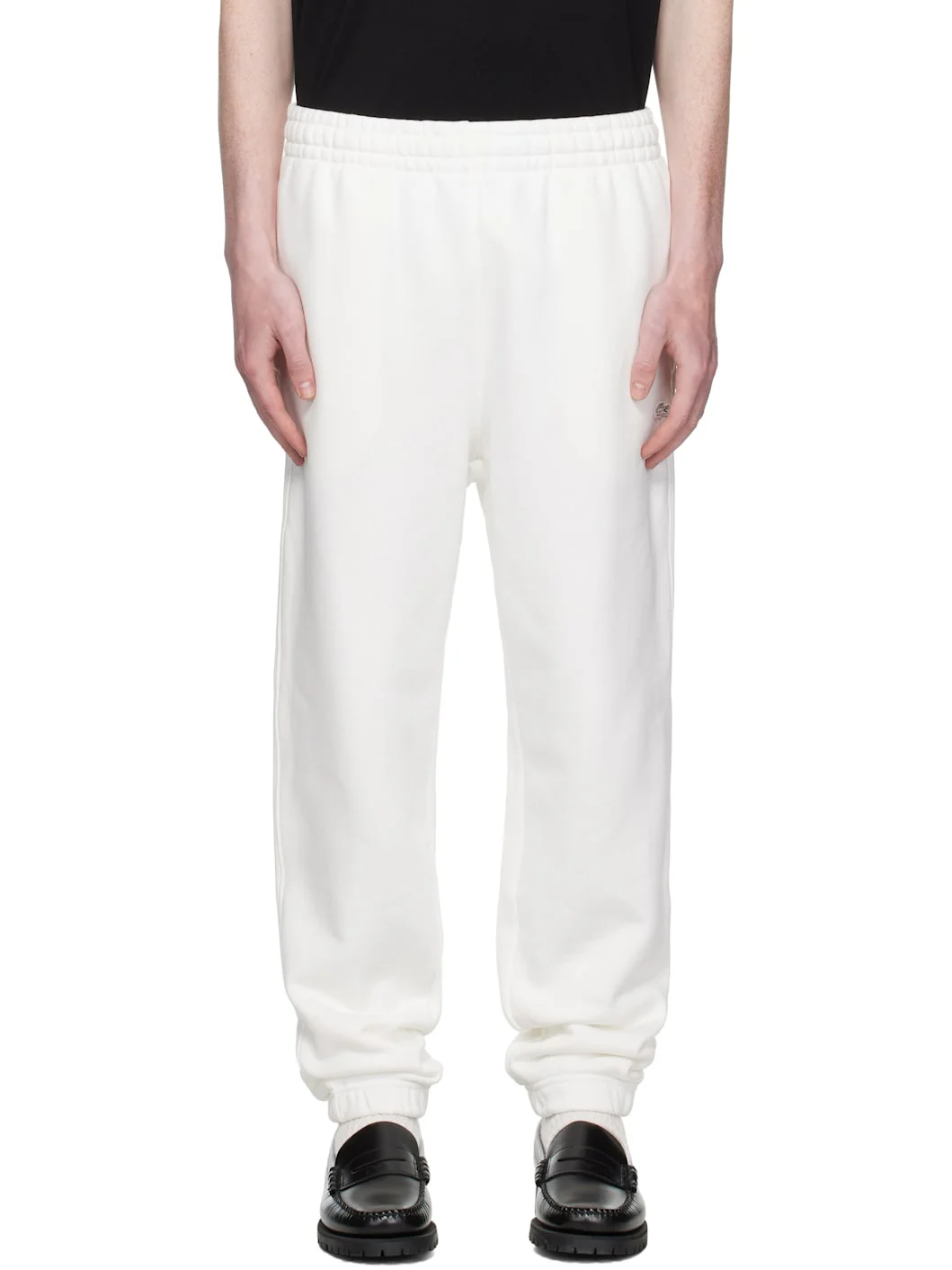White Fleece Sweatpants - 1