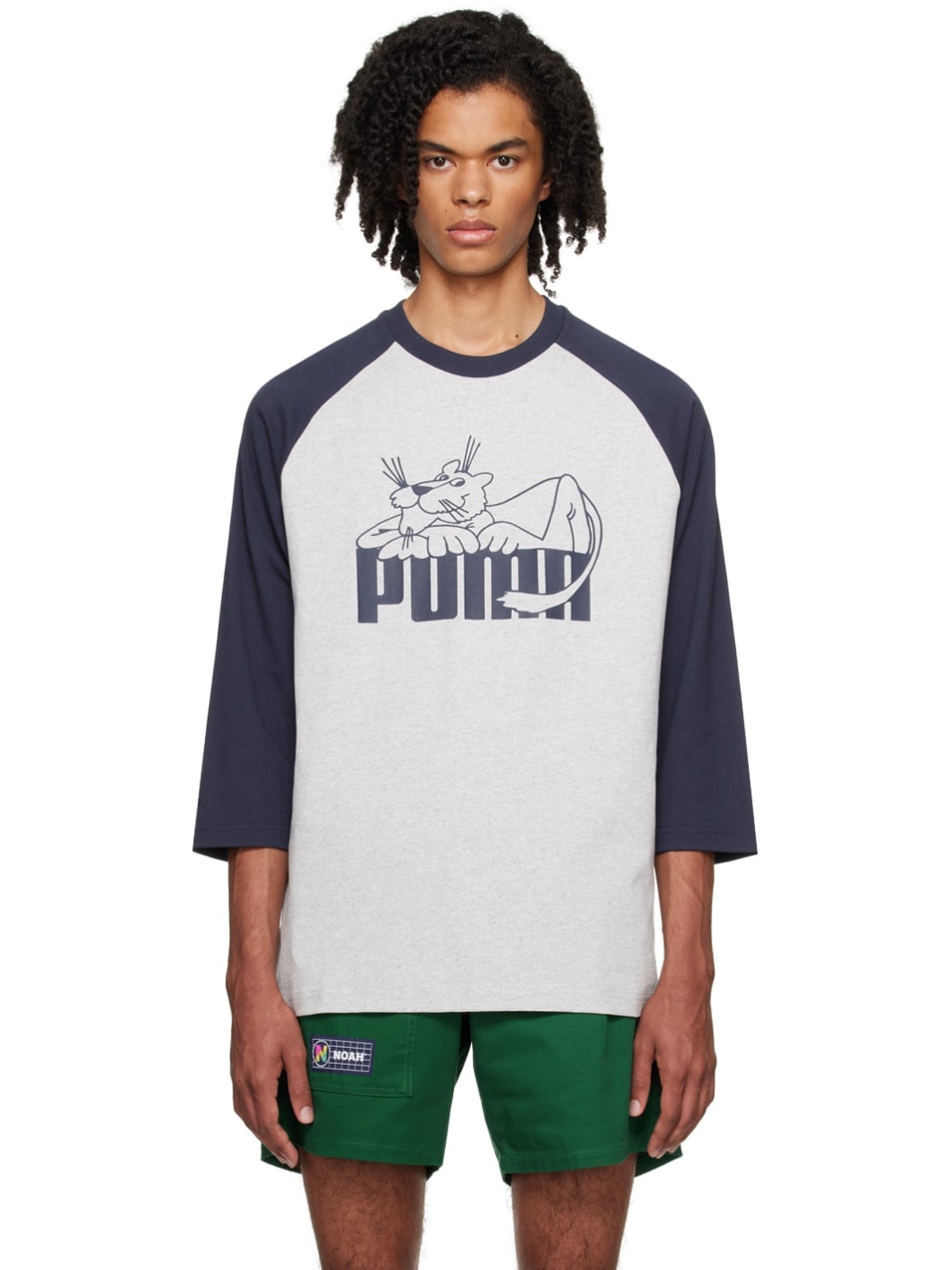 Gray & Blue Puma Edition Long Sleeve T-Shirt - 1