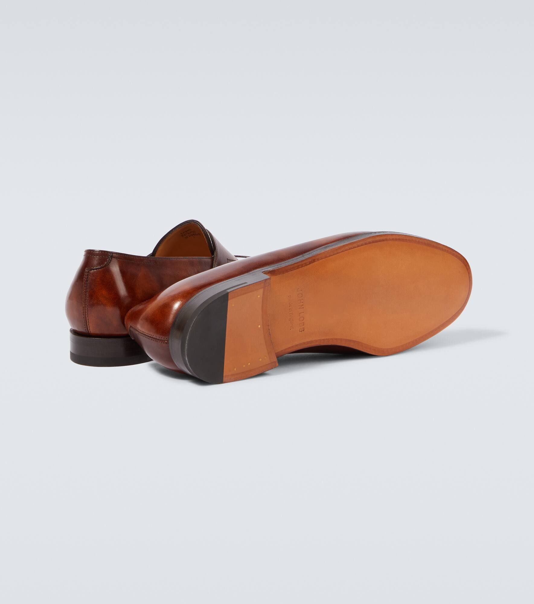 Lopez brushed leather penny loafers - 7