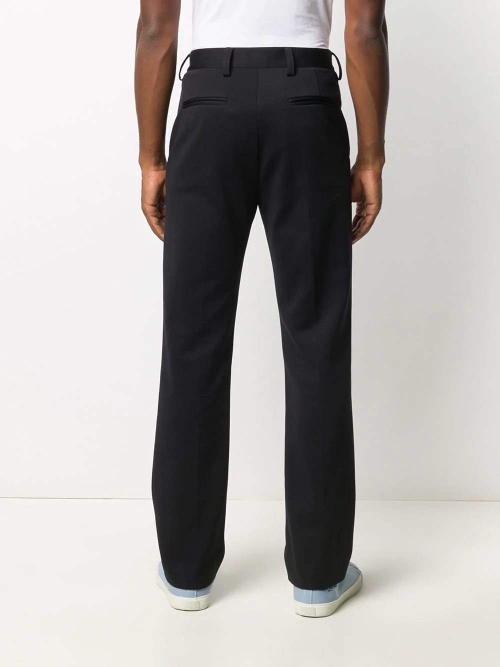 straight leg tailored trousers - 4