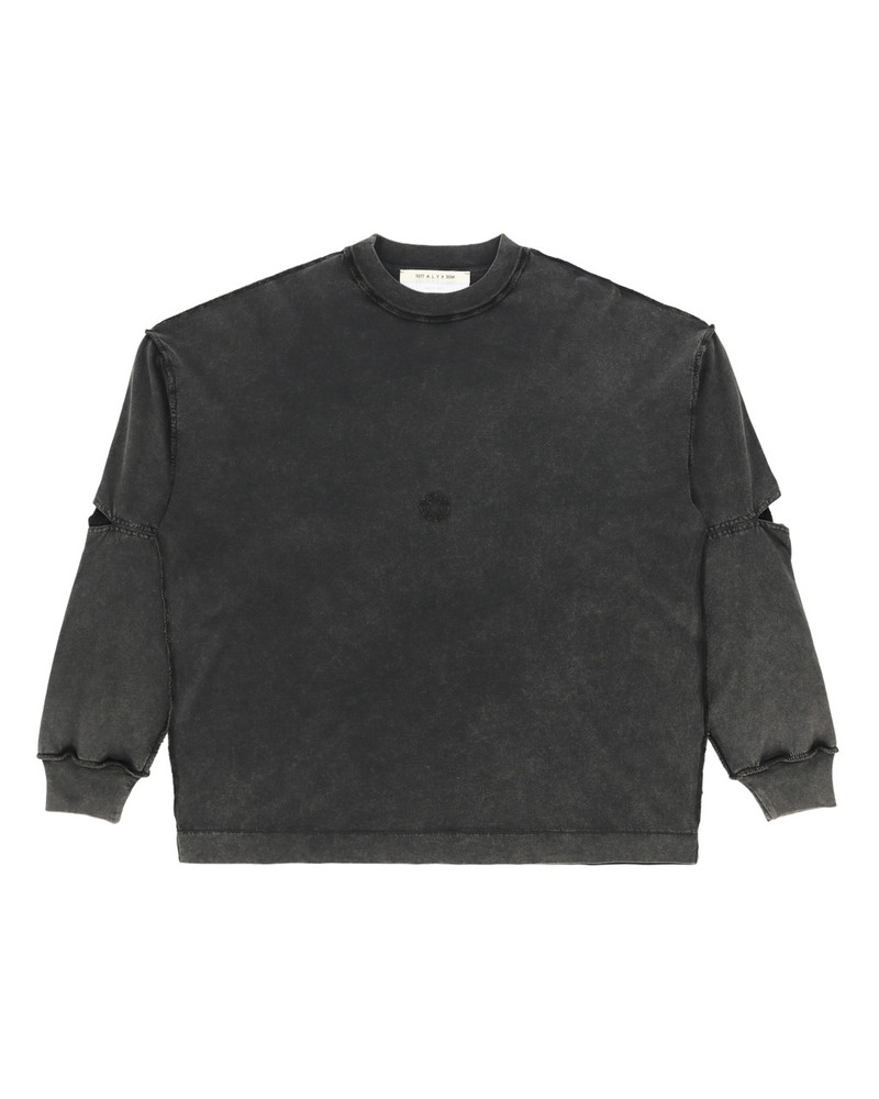 CUT-OUT ELBOW LONGSLEEVE TEE WITH LOGO 1