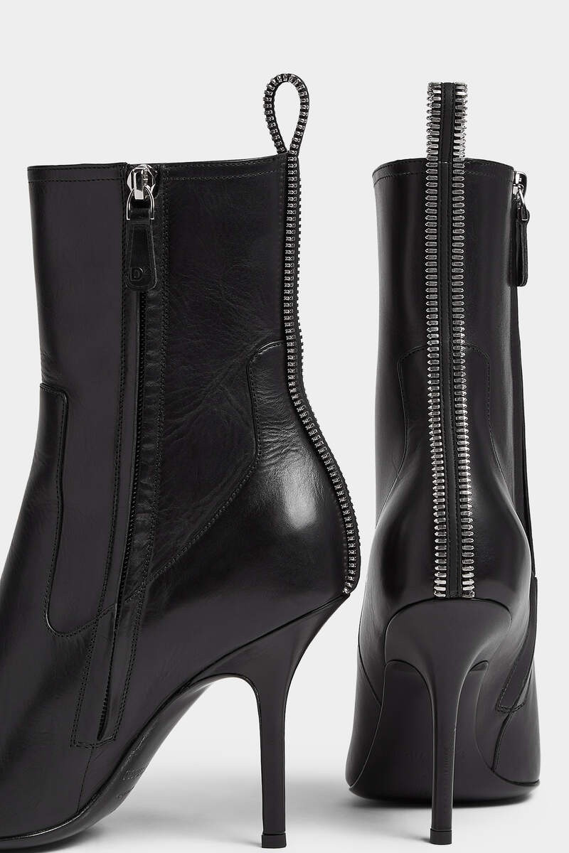 ZIP UP HEELED ANKLE BOOTS 4
