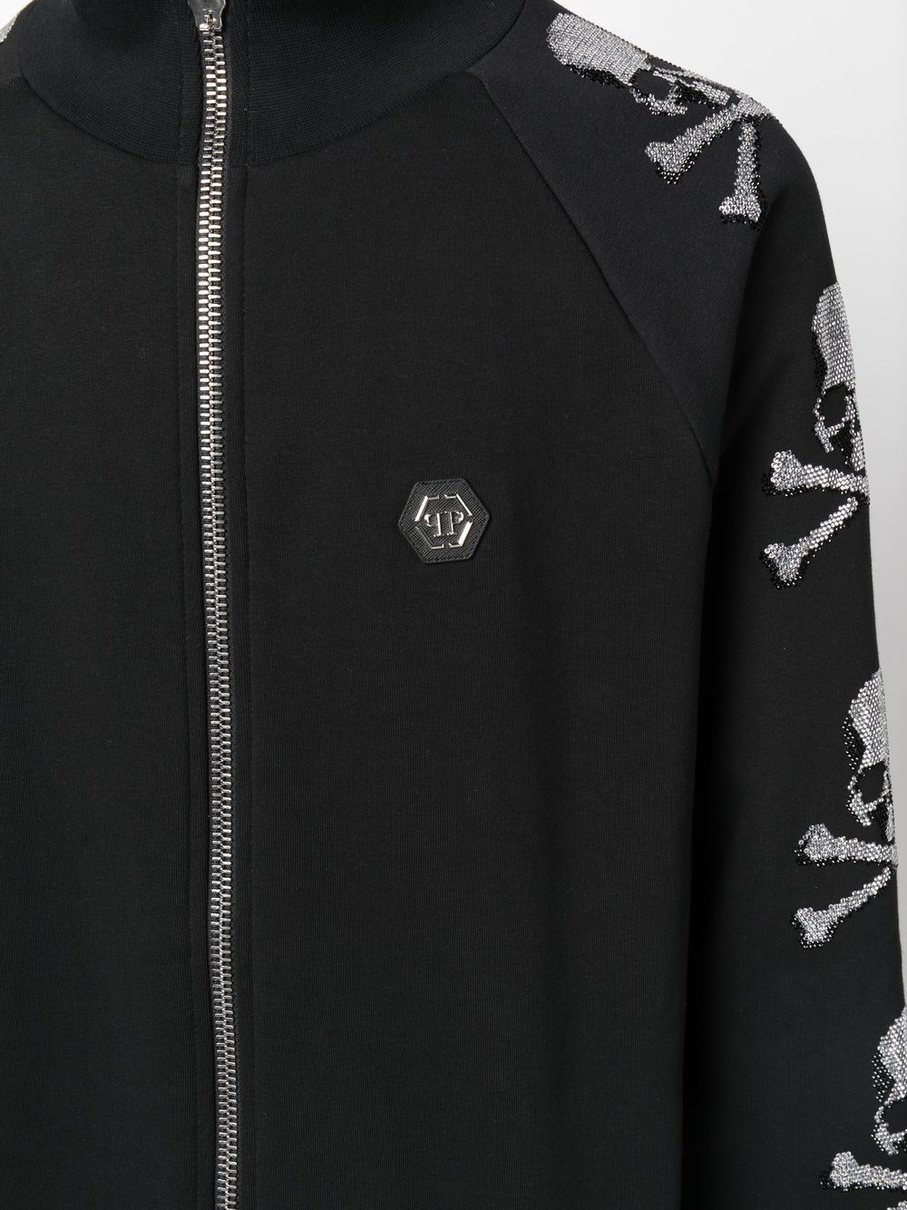 skull-motif track jacket - 5