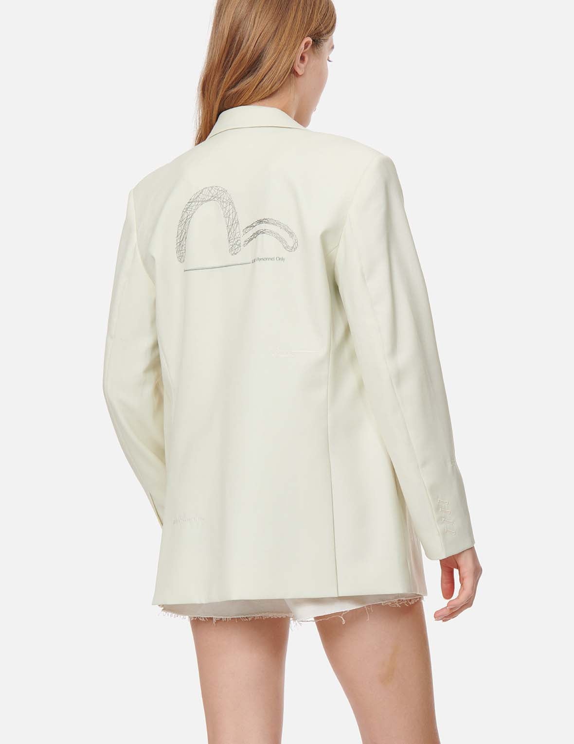 Seagull Embroidery Blazer - 3