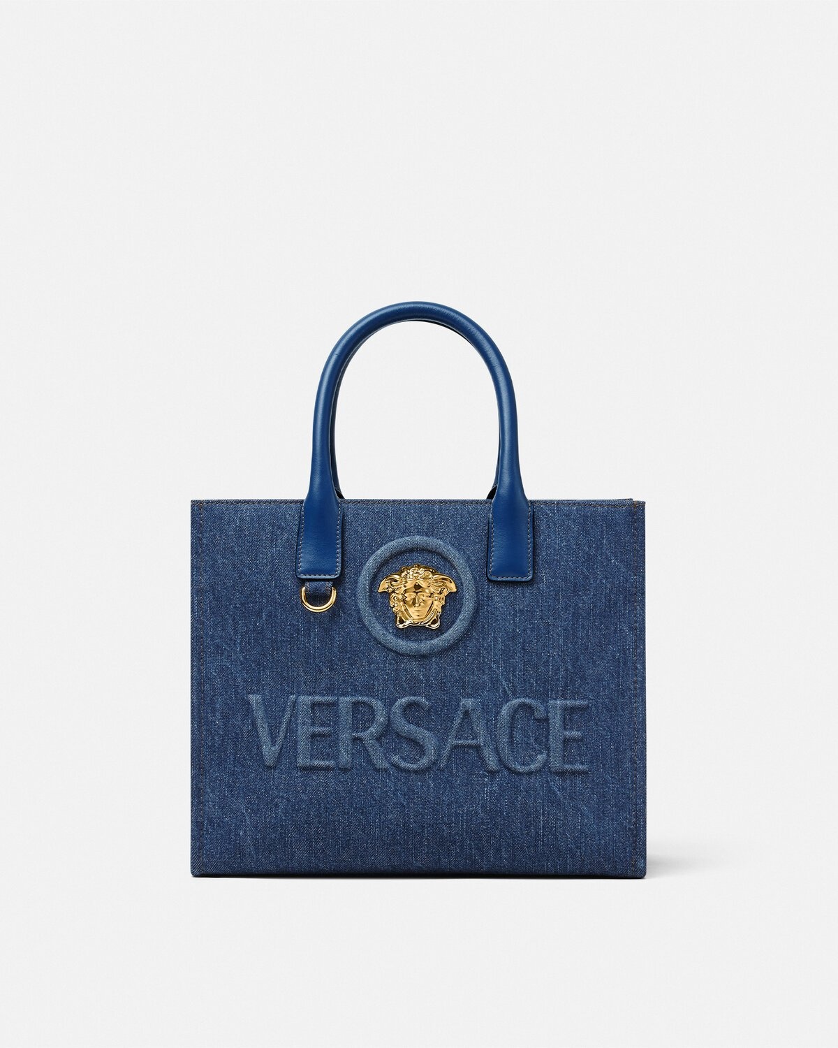 La Medusa Denim Small Tote Bag - 1