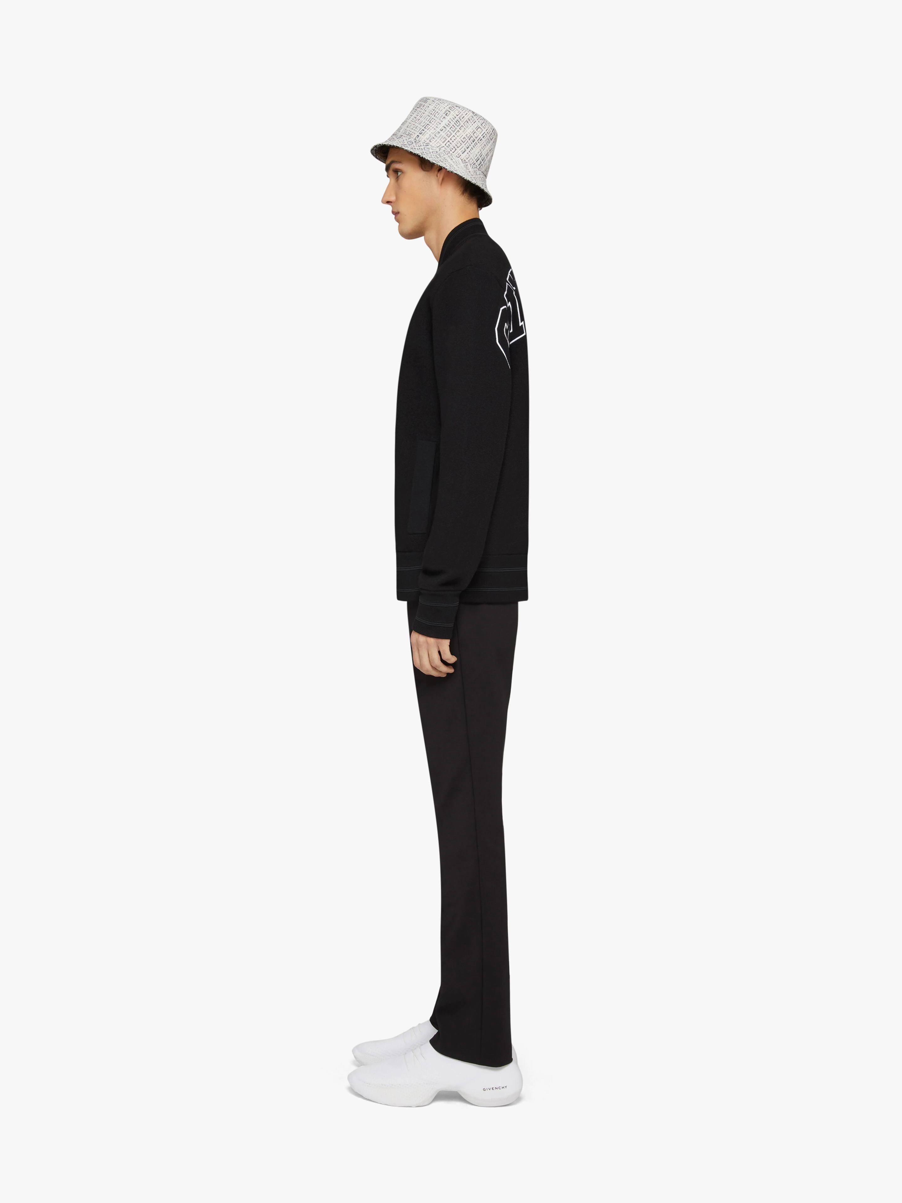 BOMBER JACKET IN GIVENCHY EMBROIDERED WOOL - 3