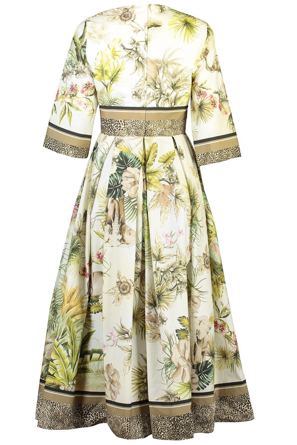 Printed Cotton Midi Dress - 5