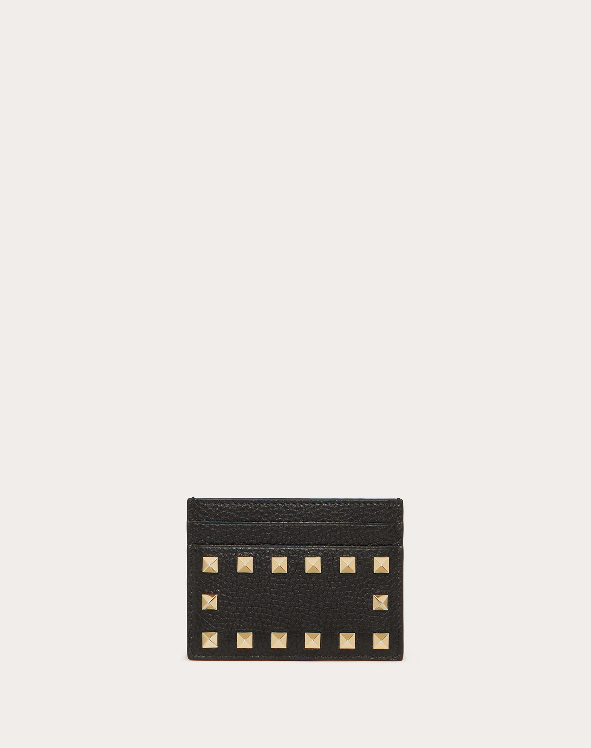 Rockstud Grainy Calfskin Cardholder - 1