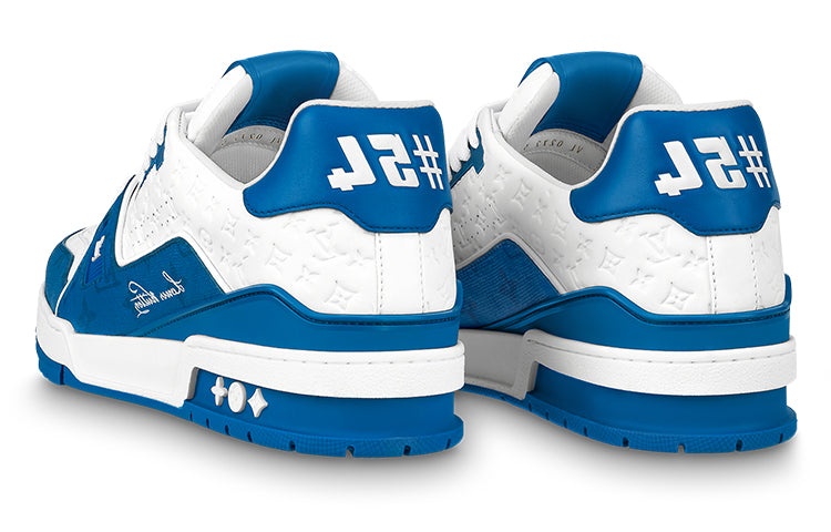 LOUIS VUITTON LV Trainers 'White Blue' 1ABOH4 - 4