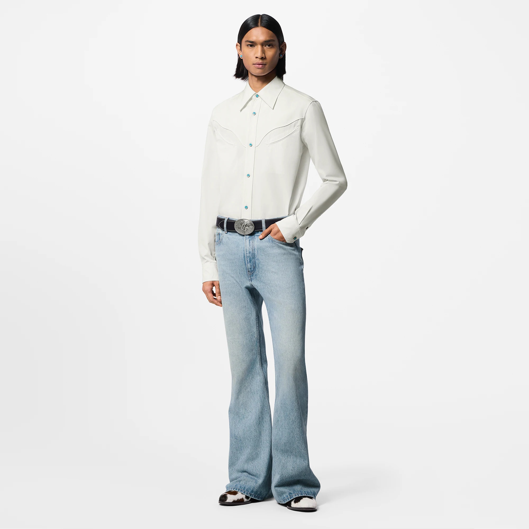 Western Long-Sleeved Cotton Shirt - 4