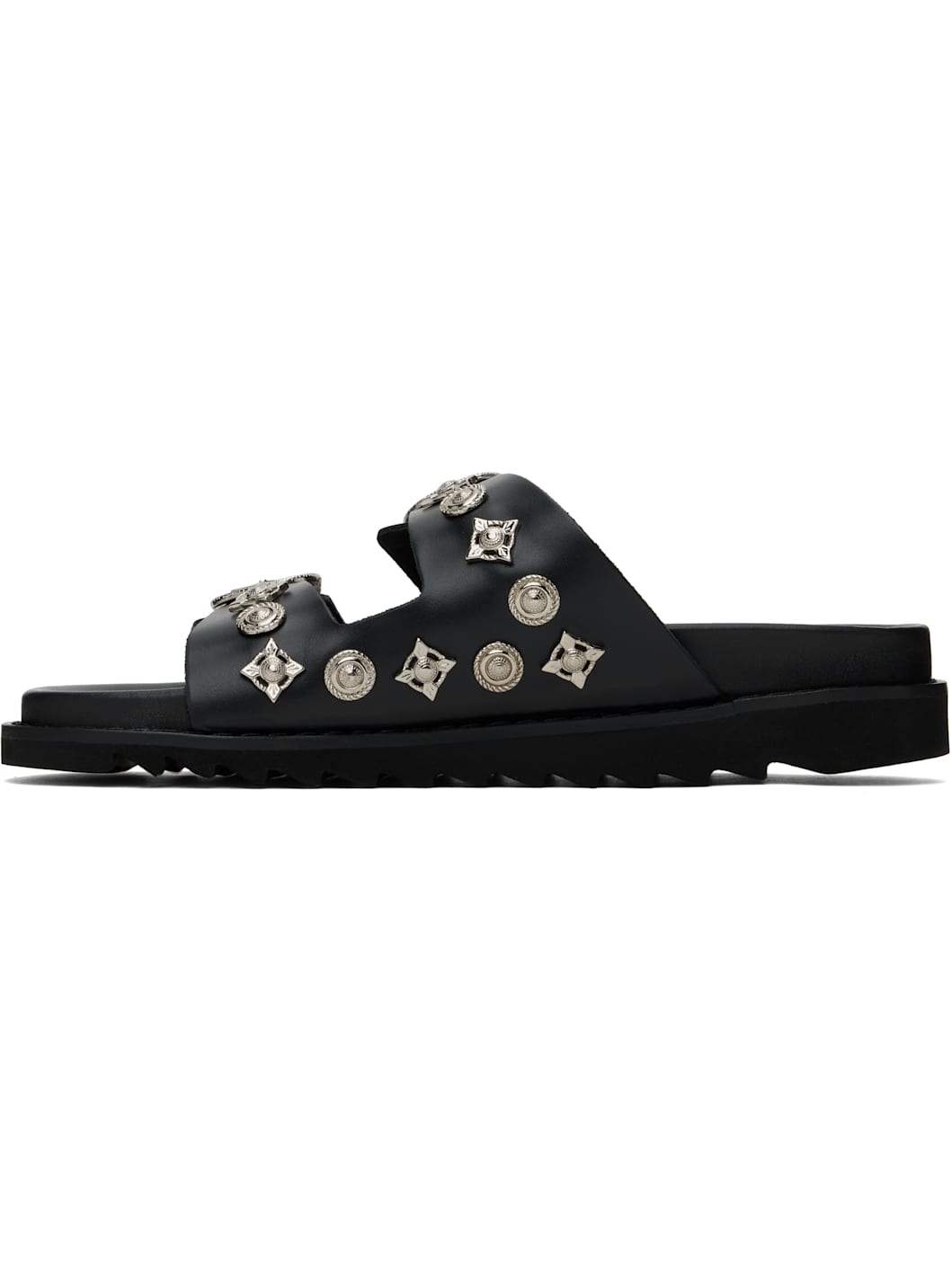 Black Buckle Sandals - 3