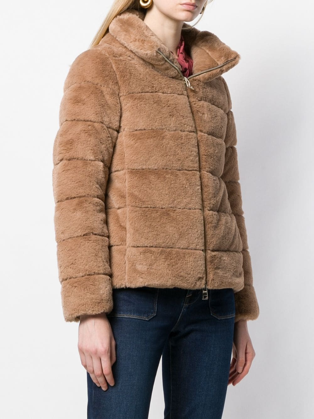 faux-fur padded jacket - 3