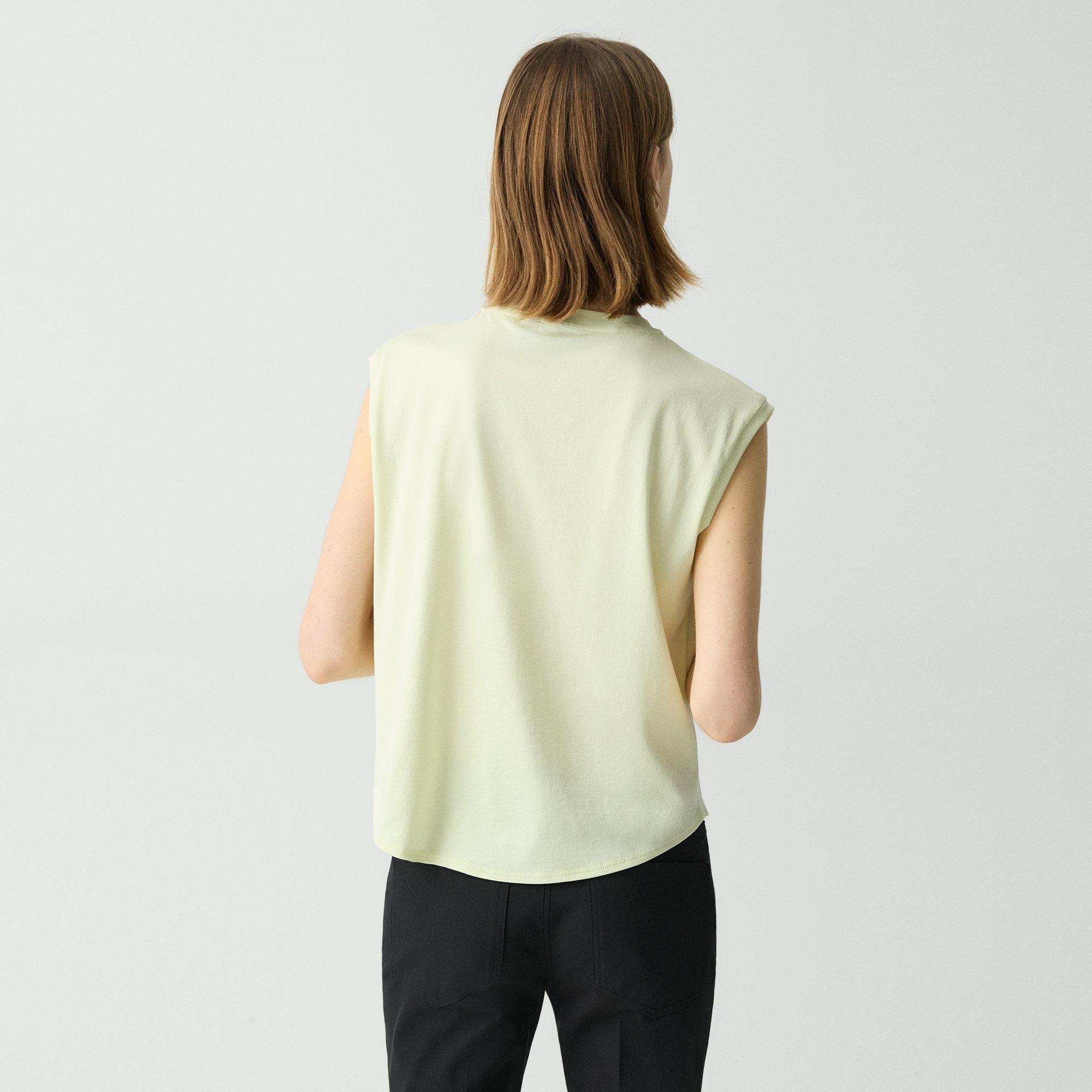 Shirttail Tank Top in Cotton - 4