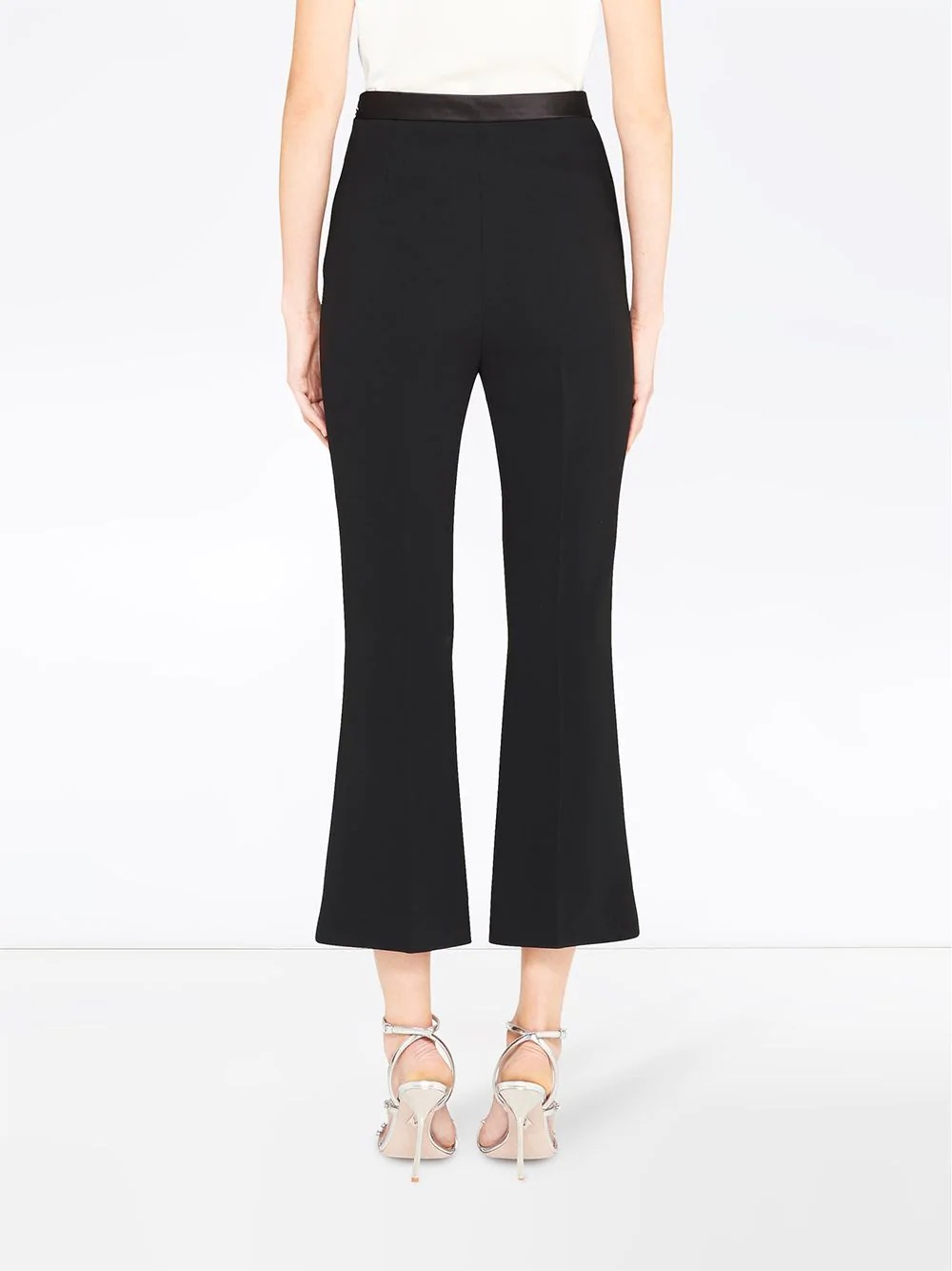 bow waistband cropped trousers - 4