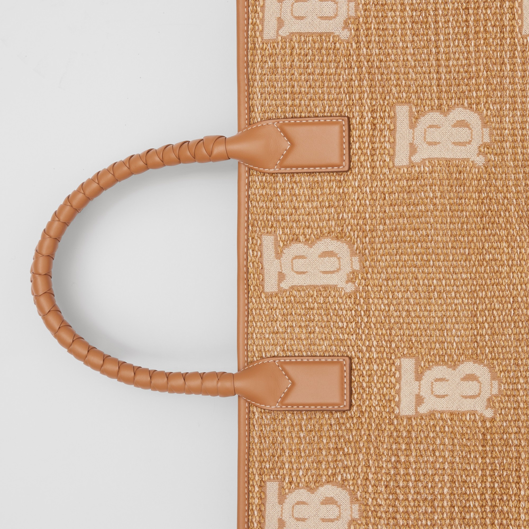 Large Faux Raffia and Leather Freya Tote - 2
