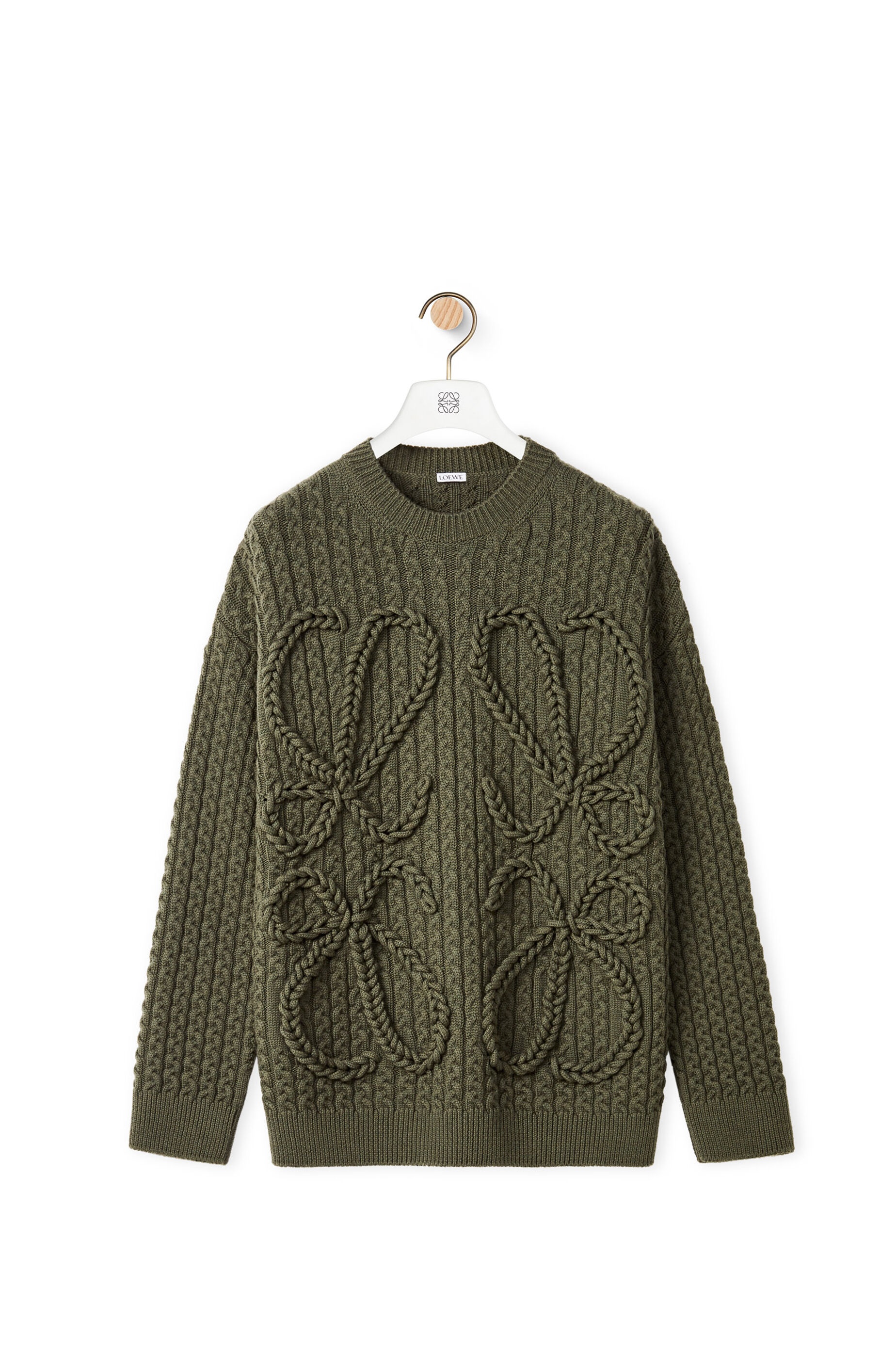 Cable Anagram sweater in wool - 1