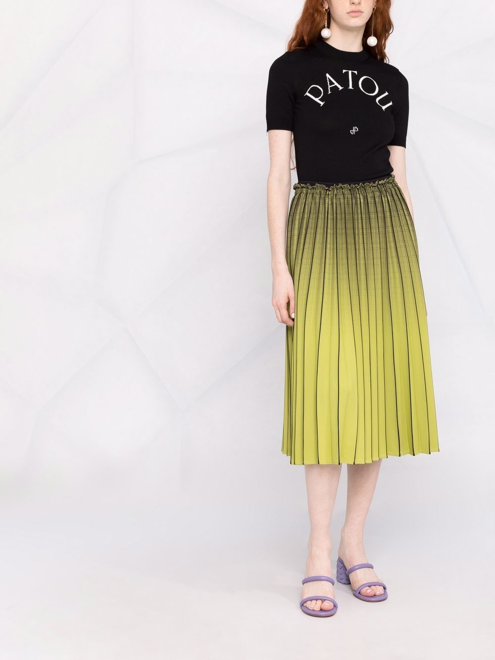 logo-jacquard knitted top - 2