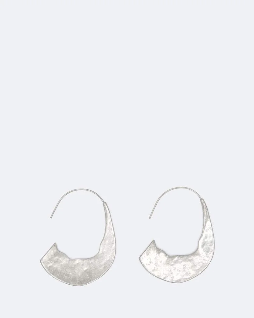 TALON EXTRA-LARGE FLAT HAMMERED EARRINGS - 1