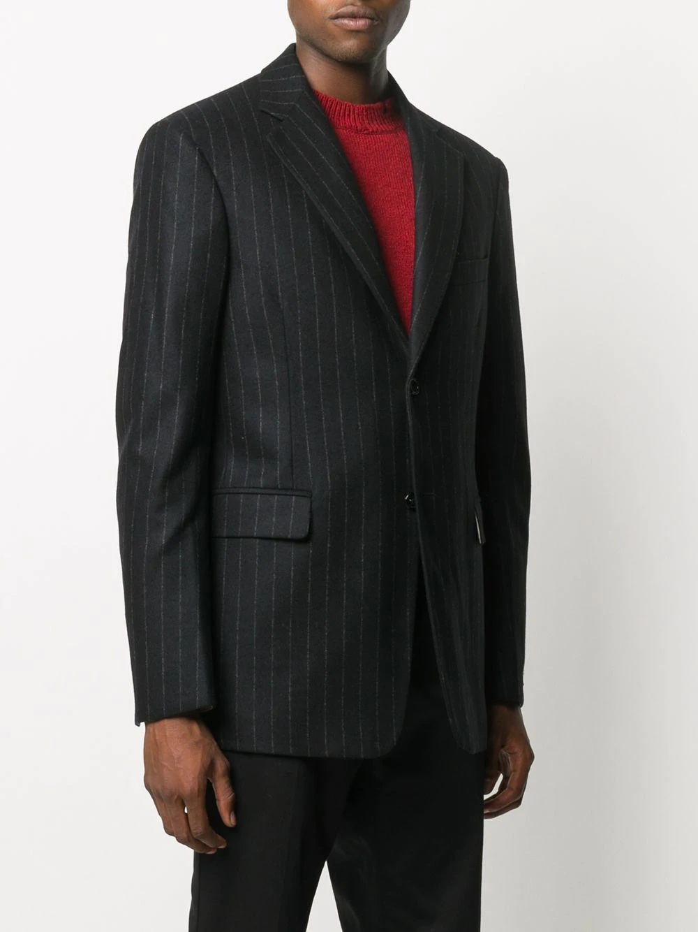 pinstripe wool blazer - 3