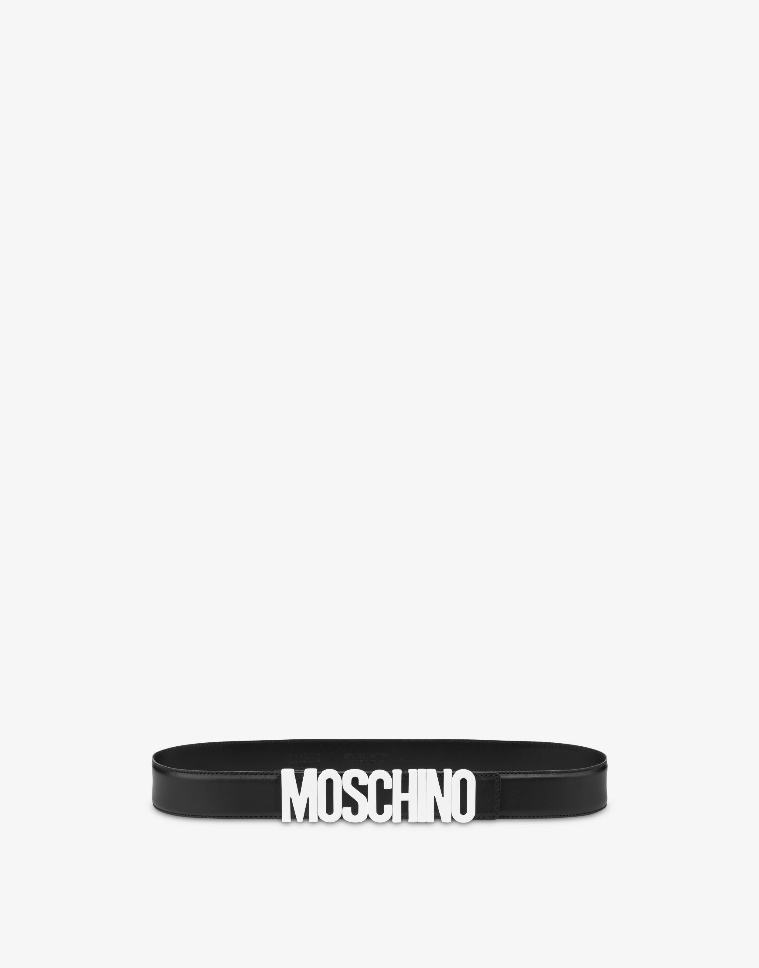 LETTERING LOGO CALFSKIN BELT - 1