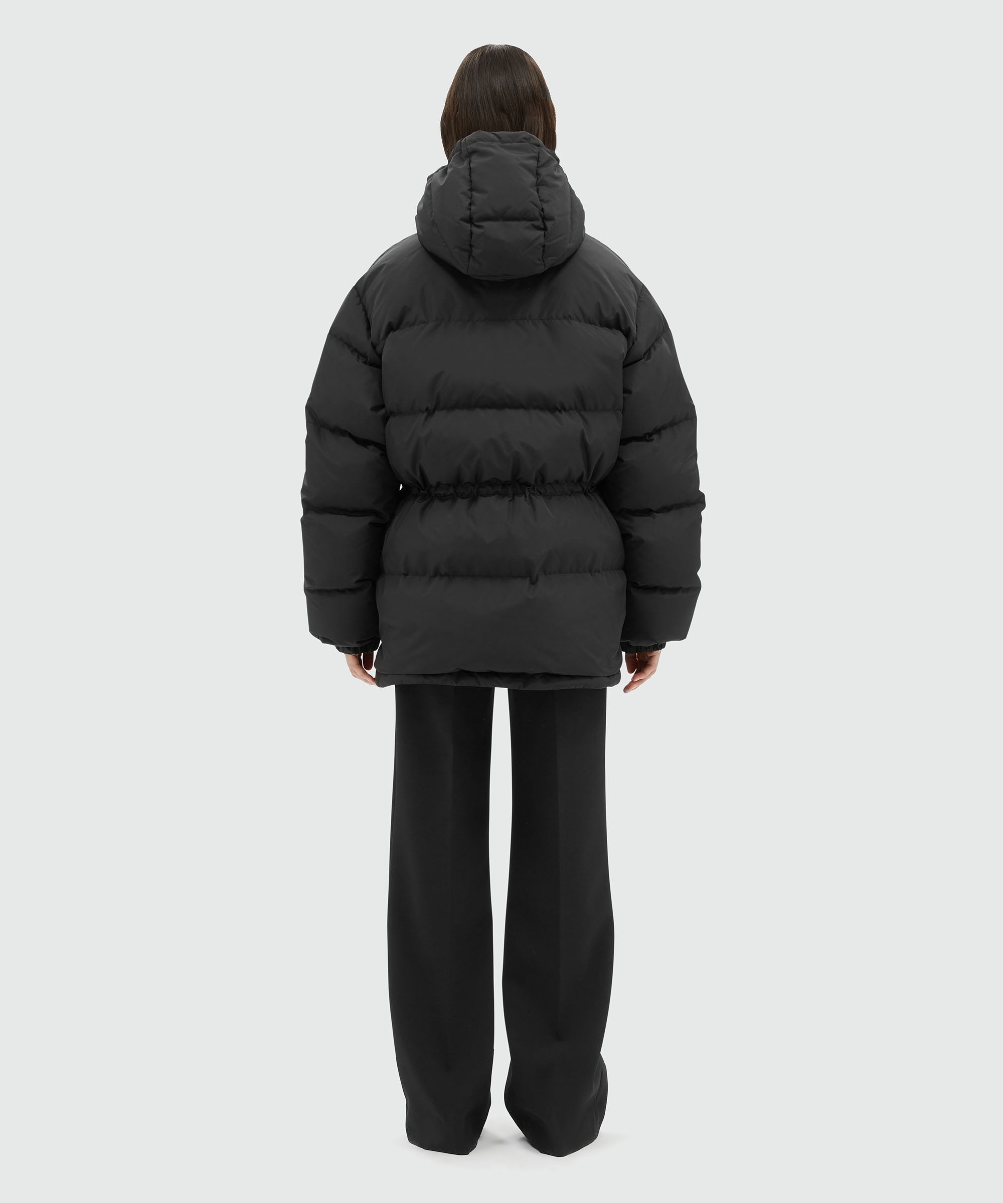 Black matte nylon "TheMwave" down jacket - 3