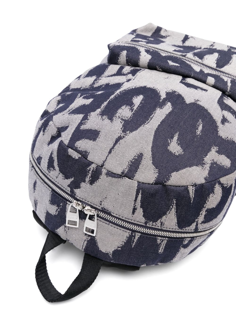 logo-print denim backpack - 4