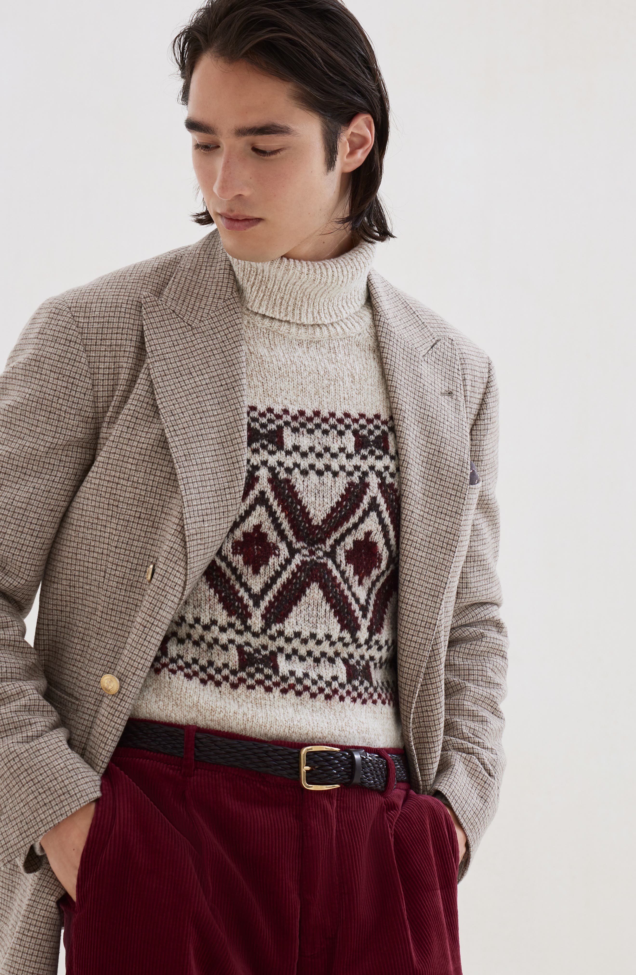 Brunello Cucinelli Flannel blazer in Bark at Nordstrom - 5