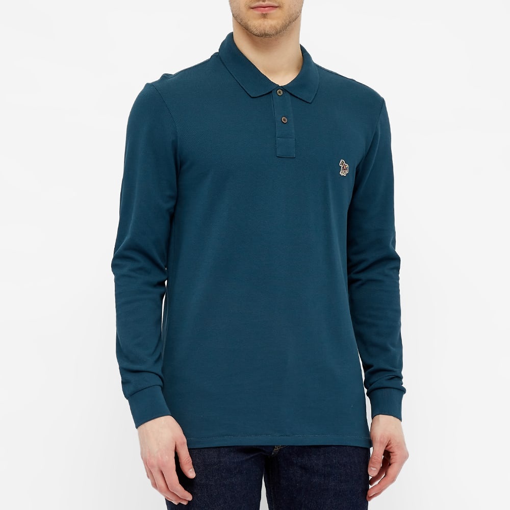 Paul Smith Long Sleeve Regular Fit Zebra Polo - 4