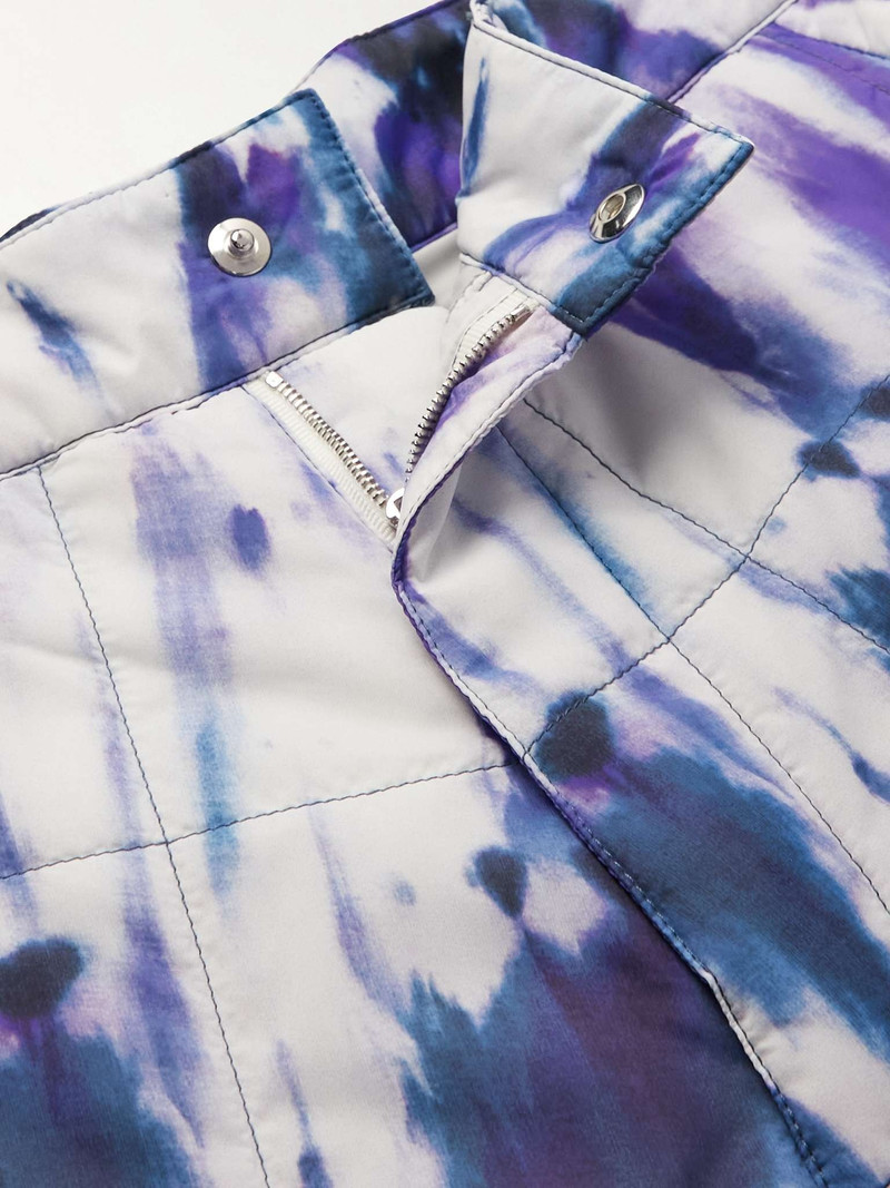 Flared Tie-Dyed Quilted Shell Cargo Trousers 3