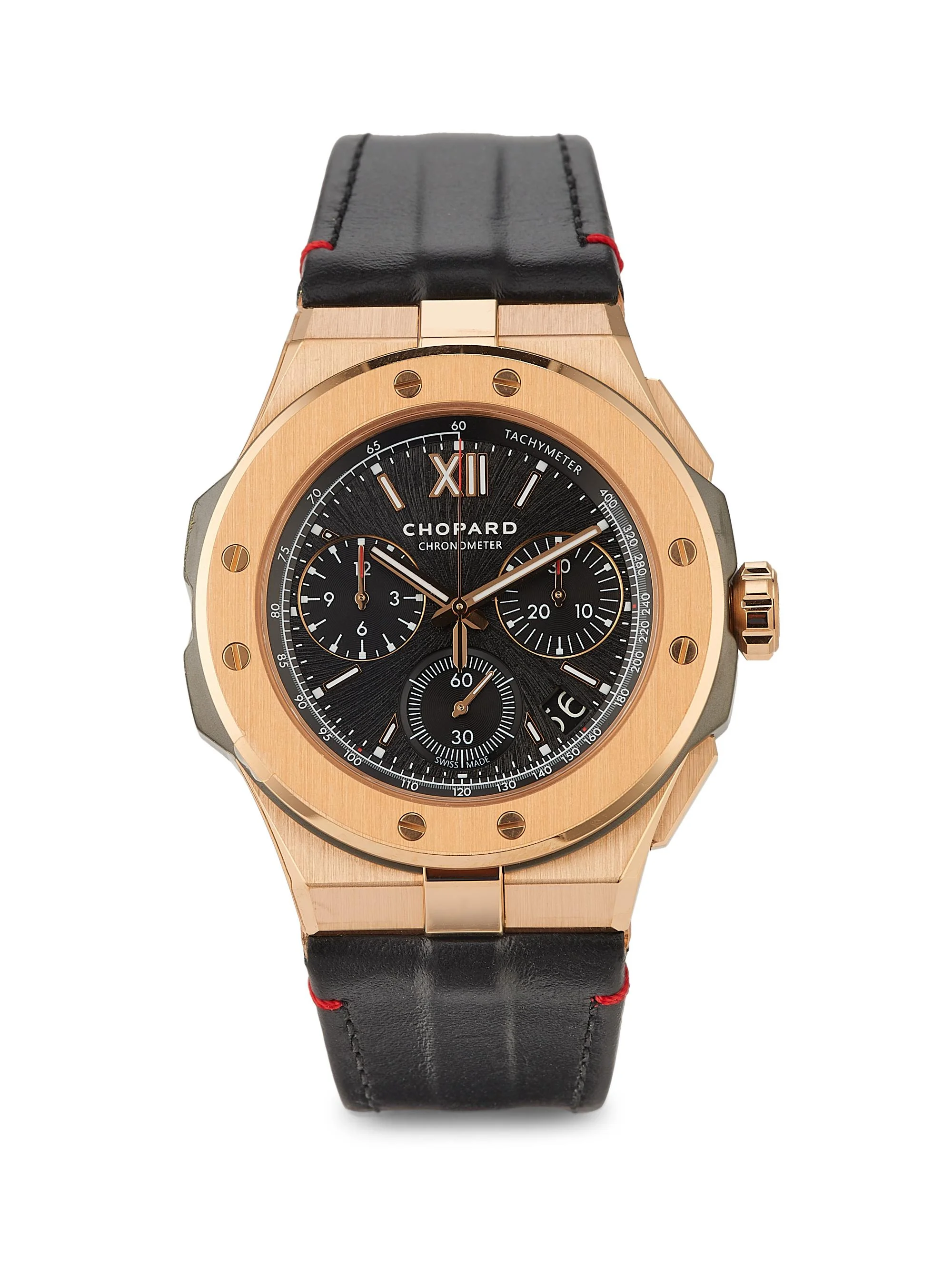 Women's Alpine Eagle 44MM 18K Rose Gold Chronograph Watch - Black - 1