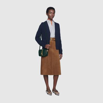 GUCCI Suede skirt with Web and Horsebit outlook